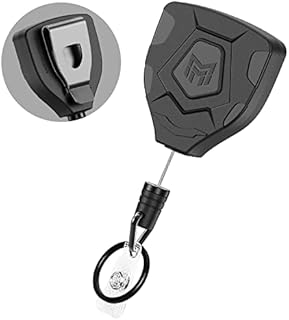 MNGARISTA Heavy Duty Retractable Keychain with Belt Clip, Retractable ID Badge Reel, Retractable Badge Holder with 31.5 Steel Cord and Key Ring, 9.0oz