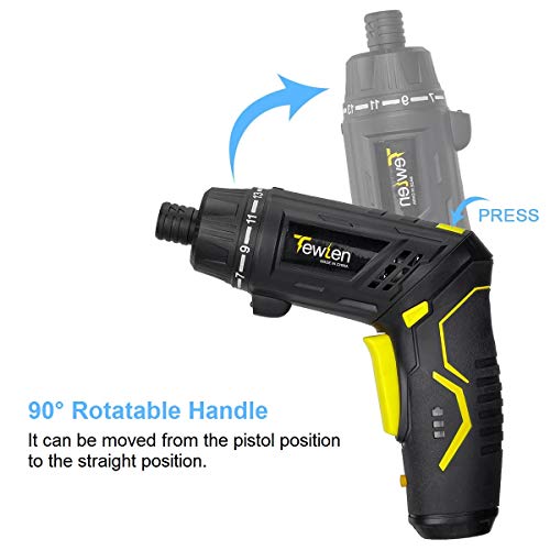 49pcs Cordless Electric Screwdriver Kit, 3.6V 4.5Nm Torque 2.0Ah Battery USB Rechargeable Power Screw Driver Set Portable Wireless Handheld Smart Automatic Precision Mechanical Small Mini Drill Driver