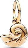 PHCLASY Goldene Muschel Charms Meerjungfrau Bead Kompatibel Armbänder Halsketten und Europäische Schlange Kette Große Geschenke für Frauen
