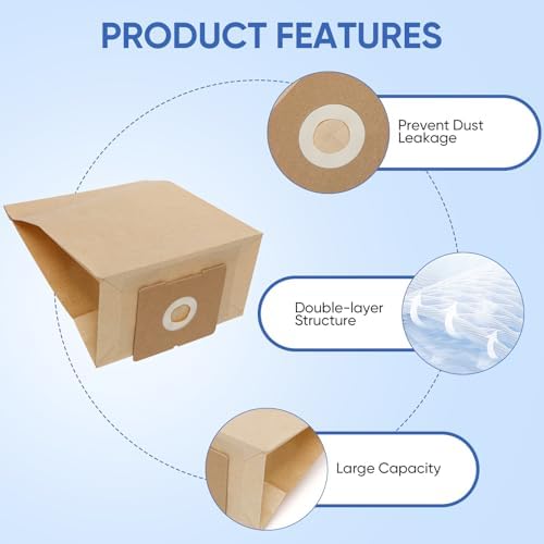 20 Pack Replacement Vacuum Bags Compatible with Bissell Zing 4122, 2154A, 2154W, 2154, 4122D, 1668, 1668C, 1668W, 1608, 2154C Canister Vacuum, Replacement Part Number 2138425