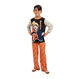 Bioworld Youth Boys 2-Piece Naruto Sleepwear Set with Long Sleeve Shirt and Sleep Pants- Medium Multicolored