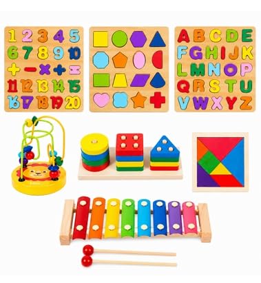 OHENDORY Wooden Alphanumeric Fun Set