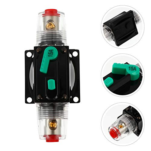 VICASKY 15A Car Audio Em Linha Circuit Breaker Fusível Suporte Do Fusível Disjuntor Com Reset Manual