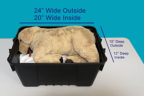 Final Journey Pet Casket (Black) - Pet Casket For Backyard Pet Burial With Latching Lid - For Cats, Toy Breed Dogs Or Other Small Animals - Protects From Predatory Animals After Burial - Relocatable #TOP5