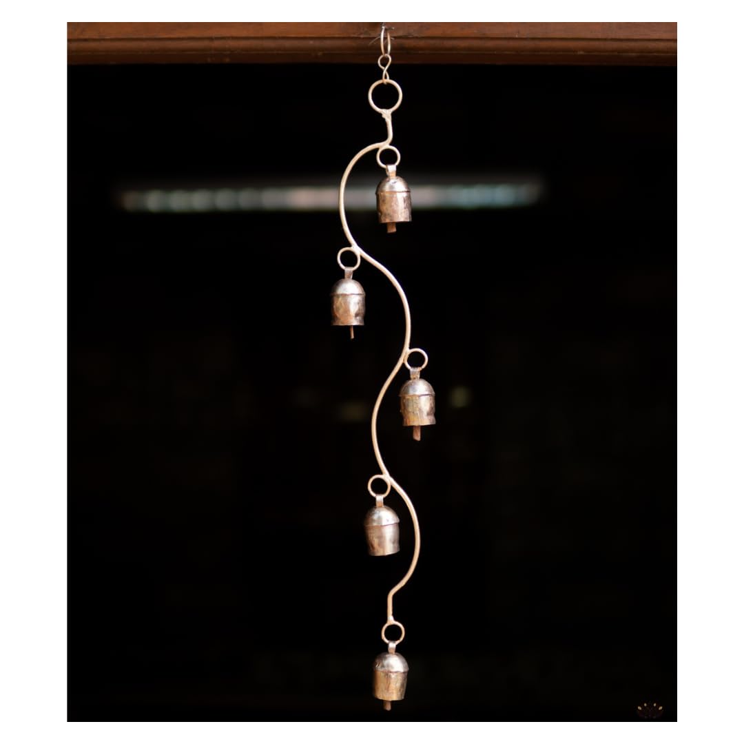 Handmade Decorative Copper Door Hangings Bell, Handcrafted for Home Decor | Wind Chime | Meditation (Modern)-image-22