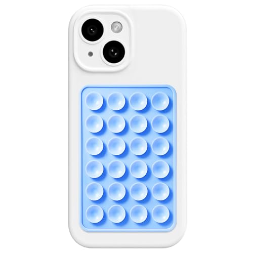 AZXYI Anteel Silicone Suction Phone Case Mount Silicon Adhesive Suction Cup Phone Mount Non Slip Sticky Phone Grip for Cellphone Strong Grip Holder for Selfies and Videos (Sky Blue)
