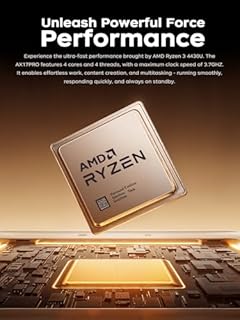 KAIGERR 17.3 Inch Laptop, AMD Ryzen 4300U Processor, 16GB RAM 512GB SSD, 2026 Laptop Computer, Windows 11, Webcam, Work/Business Laptop, Wi-Fi, Type-C, 62.7Wh Battery, Numeric Keypad