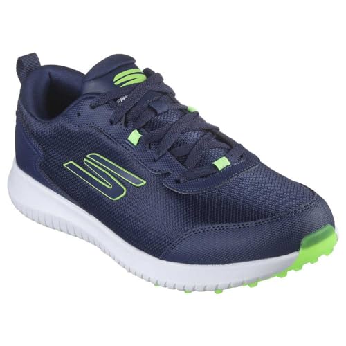 Skechers Skechers Men's Max Fairway 4 Lightweight Spikeless Golf Shoe, Navy/Lime, 9
