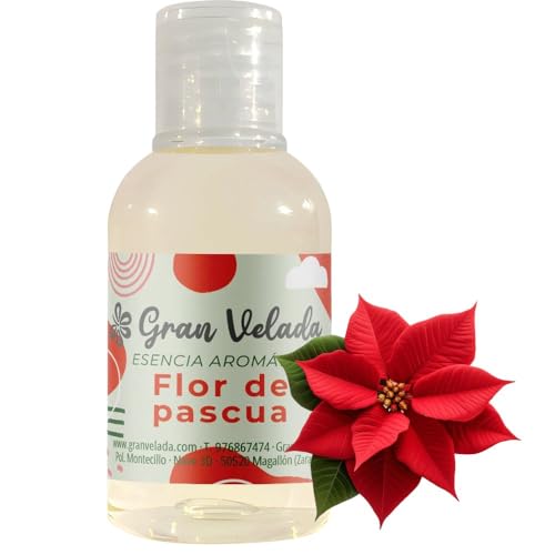 Gran Velada - Esencia Aromática Flor de Pascua 50 ml | Aroma Intenso y Duradero | Ideal para Velas y Jabones | Alta Concentración