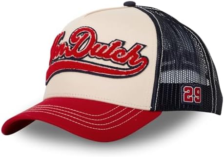 Von Dutch - Pet voor dames en heren, verstelbaar, roze/blauw/donker kaki, Eén maat
