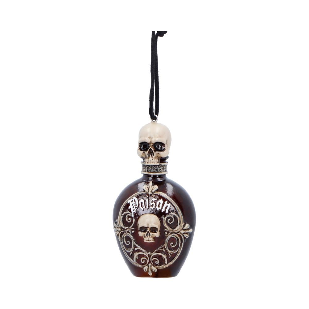 House of Obscura Gothic Hanging Ornament – Resin Dark Fantasy Decoration Collection (Poison Bottle)
