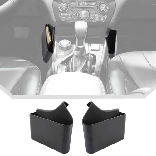 JeCar Center Console Gear Tray Organizer for 2014-2019 Jeep Cherokee Interior Storage Accessories (2pcs)