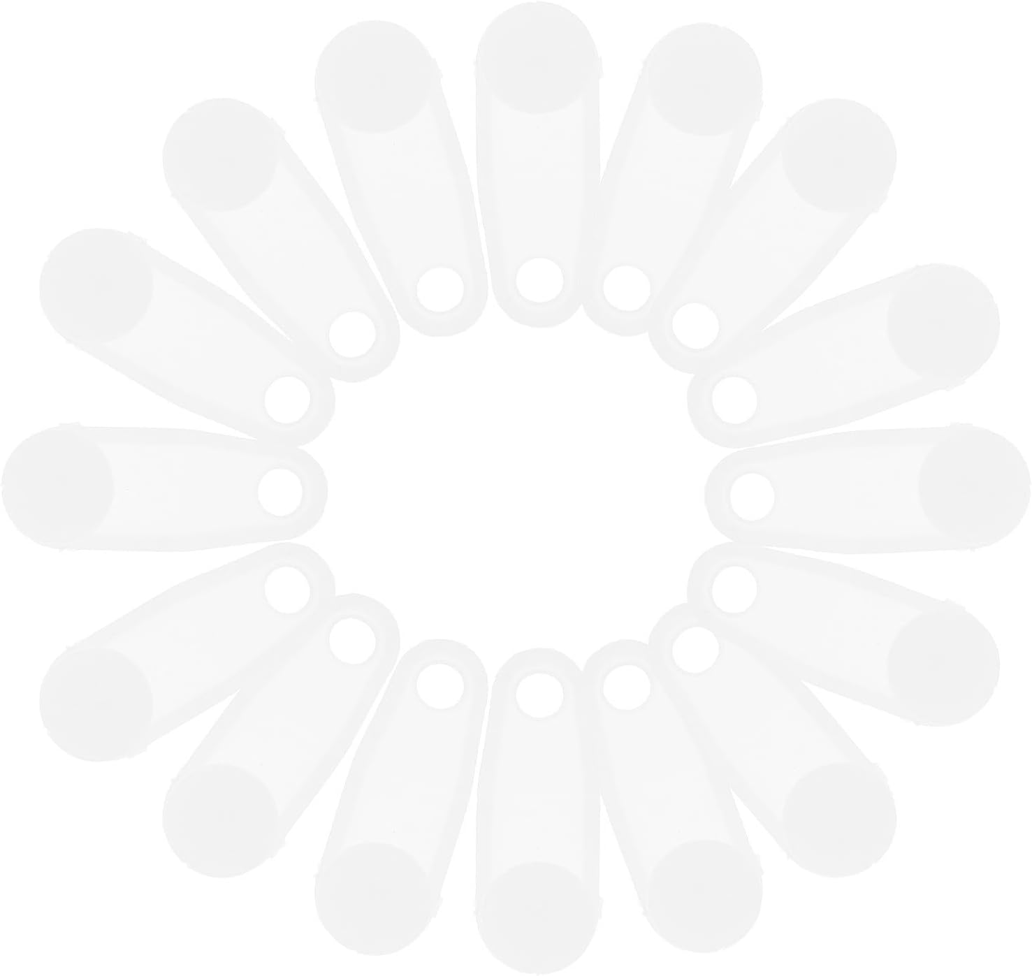 24pcs White ABS Curtain Track Gliders for Window Curtains