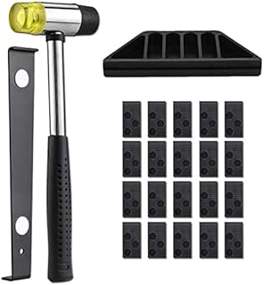 23Pcs Laminate Flooring Kit Laminate Floor Fitting Tools Laminate Wood Flooring Installation Kit with 20 Spacers, Tapping Block, Pull Bar and Mallet