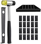 23Pcs Laminate Flooring Kit Laminate Floor Fitting Tools Laminate Wood Flooring Installation Kit with 20 Spacers, Tapping Block, Pull Bar and Mallet