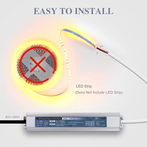 Image of QNNP LED Driver 150 Watts 24V DC Low Voltage Transformer Waterproof IP67 Power Supply Transformer Adapter AC 85V-265V to 24V DC, LED Power Supply for Indoor Outdoor Lighting