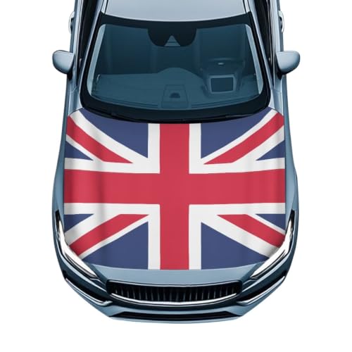 Image of England Car Hood Cover Polyester Elastic Fabrics Can be Washed Suitable for SUV Trucks Universal for Cars