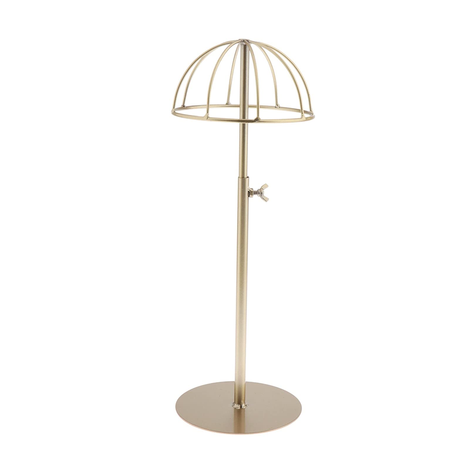 Perückenkopf Vintage Metallhut Ständer Tischplatte Dekorative Perücke Inhaber Goldene Mannequin Head Display Stand Organizer Regal Cap Display Rack
