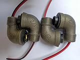 Bowen Cast Iron DIY lamp Holder E12 Socket Suitable for E12 Flame Bulbs, Iron Pipe Lamp Socket That fits 1/2 inch Iron Pipe