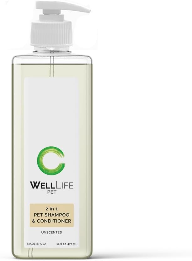 Well Life Two in One Dog Shampoo and Conditioner Tearless Conditioning Pet Shampoo