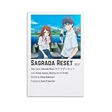 RWTWQGEQWGR Póster decorativo de anime Sagrada Reset para pared, cubierta estética, diseño de póster de 40 x 60 cm, estilo sin marco