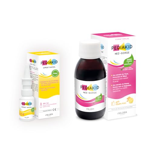 Dégager le nez et apaiser la gorge de bébé avec le duo Pediakid sirop et spray nasal au miel