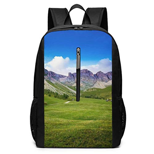 Preisvergleich Produktbild Laptop-Rucksack, Motiv: Berge, Landschaft, Natur, Berge, rustikal, Business, Laptoprucksack, widerstandsfähige Tasche, Tagesrucksack, passend für 17-Zoll-Computer und Notebooks, lässiger Tagesrucksack
