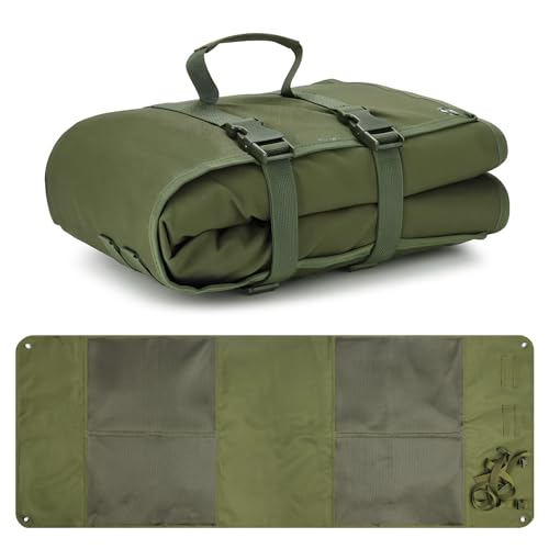 VicBre Shooting Mat, Non-Slip Moisture-Proof Folded Pad with Carry Strap for Range Shooting Hunting Camping（Army Green）