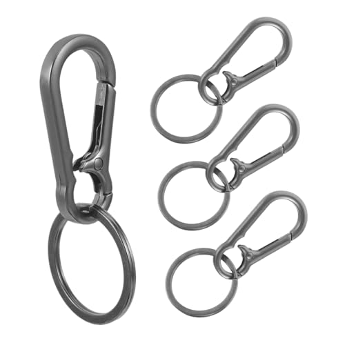 GALPADA 4個ミニカラビナ スプリングスナップフック 属製 登山鍵フック キーチェーン用 軽量携帯可能 バッグ ベルト装着可能 アウトドア キャ