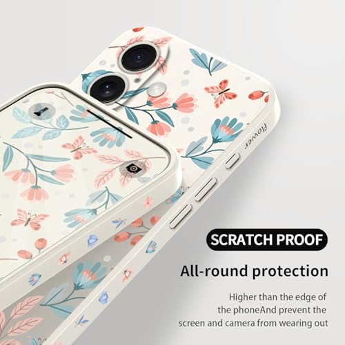 Coque silicone iPhone 16 LEECG blanc feuille au design premium - 7