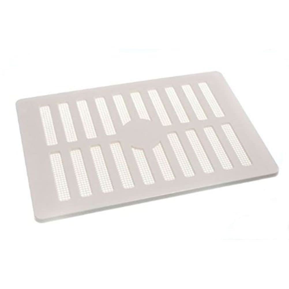 Merriway BH01263 9 x 9 inch Adjustable Sliding Hit and Miss Air Grille (Overall Vent Size: 290 x 270mm), White Plastic 229 x 229mm, 287 x 270mm