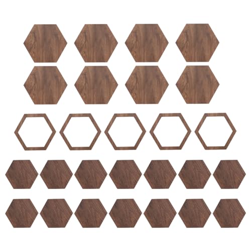 Decoración de pared hexagonal de madera Qury con pegatinas 3D de panal 2