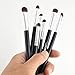 JAF Makeup Eye brush set Natural Hair Eyeshadow Blending Brushes Perfect For Liner Shadow Tapered Pencil Definer Crease Smoky Eyes Makeup Brushes (Black) by JAF