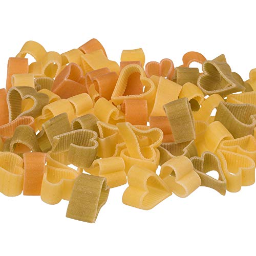 Love Pasta - Nudeln in Herzform/Herznudeln - Hartweizengrieß mit Tomate & Spinat - 250 g