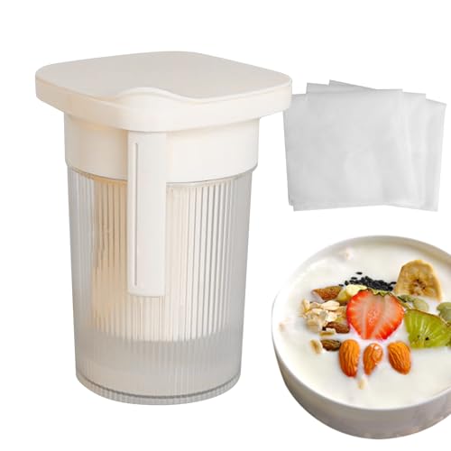 Colador de cuajada Hung | Filtro de drenaje de suero de leche - Colador de malla fina reutilizable para yogur casero, fermentación de queso, café, sopa, preparación de leche, extracción de jugo