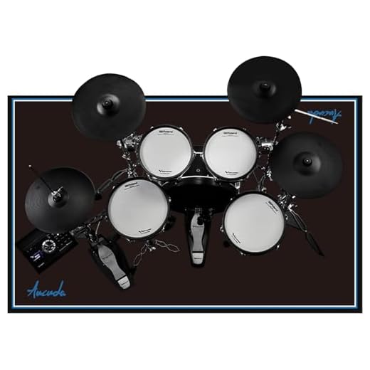 Aucuda Alfombra de tambor, 120 x 140 cm, antideslizante, insonorizada, almohadilla de práctica para batería eléctrica, alfombra absorbente de sonido para verano al aire libre, juego de batería de jazz