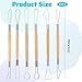 Lnngub 6Pcs Clay Sculpting Tools,Double-Sided Clay Sculpting Tools Set Clay Wire Loop Sculpture Set Wooden Handle Clay Carving Tools Pottery Trimming Tools Clay Sculpting Tools for Ceramic Wax Carving
