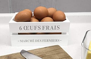 Wooden Egg Crate in White. Vintage Style Basket Cabinet