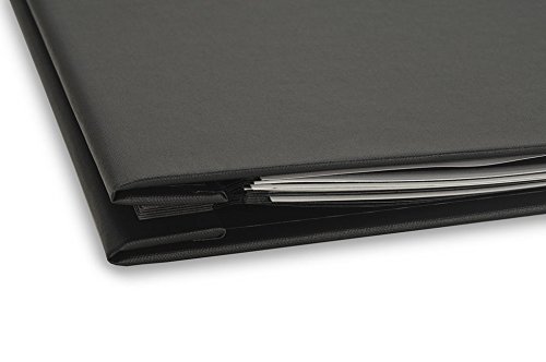 Pina Zangaro Bex Screwpost Binder, Black, 8.5x11 Portrait, Includes 20 Pro-Archive Sheet Protectors (34053)