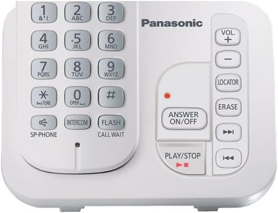 Panasonic 2 Handset Cordless Phone with Digital Answering System and Caller ID, Expandable Up to 6 Handsets White - Two Handsets with Call Block DECT 6.0 Model KX-TG7122SK - Image 5