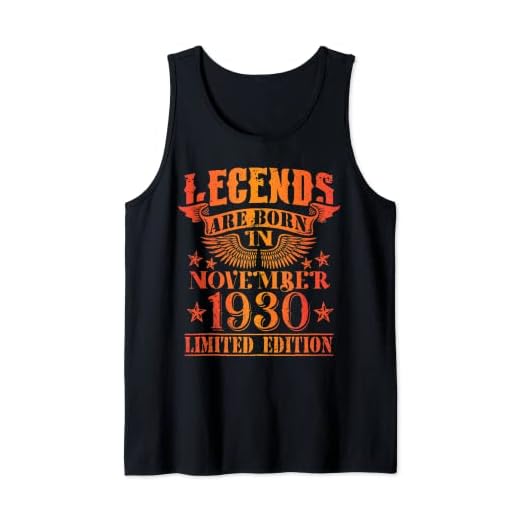 Cumpleaños Noviembre 1930 Edición Limitada Regalo Vintage Camiseta sin Mangas