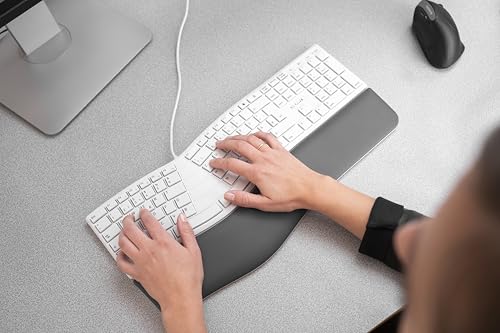CHERRY KC 4500 Ergo, Ergonomische Tastatur, Deutsch QWERTZ, Weiß-Grau – Ansicht 3