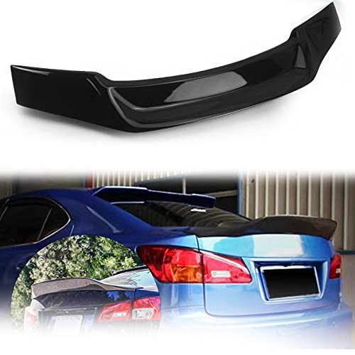 Spoiler de toit haut de gamme pour Lexus IS F, lèvre de coffre noir brillant au style épuré