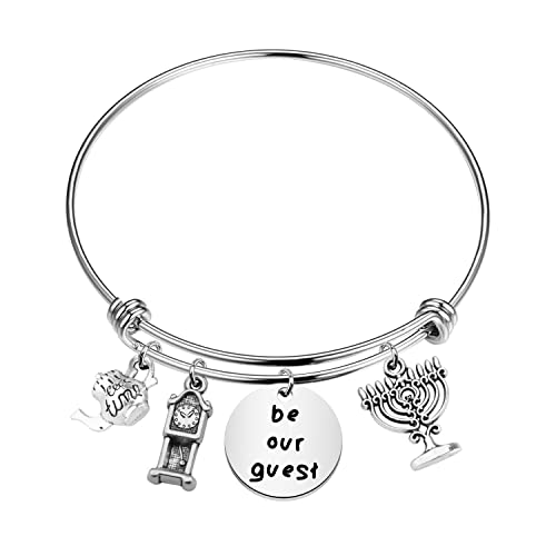 Seiraa Beauty Beast Jewelry Silhouette Candlestick Charm Movie Jewelry (Bracelet) #TOP13