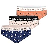  Les P\'tites Bombes Lot de 3 Boxers Coton fille imprimé