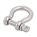 Aexit M5 Thread Transmission 304 Stainless Steel Bow Shackle Rigging Wire Rope Fastener