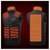WXJHNYBS 3 Modos De Calefacción,Lavable Chaleco Termico para Moto Caza Senderismo,21Heizzonen-2XL