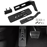 Heavy-Duty Adjustable Dead Pedal - for Jeep Accessories Jeep Wrangler JK, JL, 4XE, Jeep Gladiator JT 2007-2023 - Aluminum Alloy CNC Metal-Coated Surface Foot Rest Anti-Slip No Drilling Stability