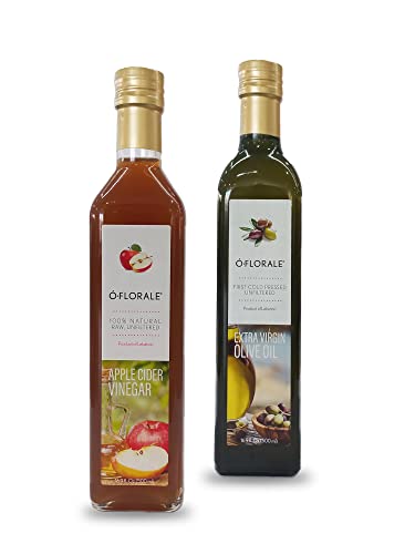 Oflorale Lebanese Extra Virgin Olive Oil And Apple Cider Vinegar Bundle #TOP3