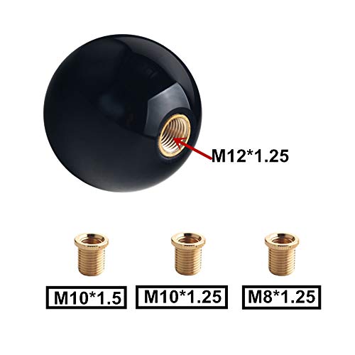 Dewhel Fing Fast Shift Knob 5 Speed Short Throw Shifter M12X1.25 M10X1.5 M10X1.25 M8X1.25 Black #TOP2